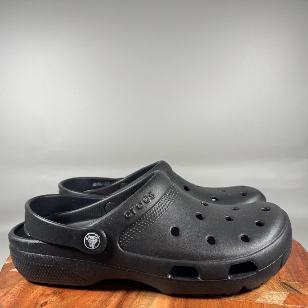 Crocs Classic Clog Mens 11 Black Slip On Casual Comfort Shoes 10001-001